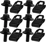 MUELODSIC Engine Undercover Screws Metal U-bolt Fasteners Car Hood Pins Kit Automotive Mounting Hardware u Clip Retainer Set