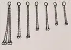 Crane Lifting Sling Chain Set. In Black. 1/50th, 1/48th