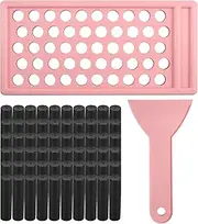 AwObEpl Plastic Twist up Lip Balm Tube Compact Multipurpose Empty Lipstick Tube with Filling Tray Spatula for DIY Chapstick Solid Perfume (Pink Black)