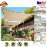 Versatile Rectangle Shade Sail 6' x 15' Sand Beige - Heavy Duty Custom Options