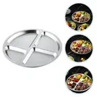 Divided Plate Tray Cafeteria Portion Control Plate Lunch Holder Stainless Steel