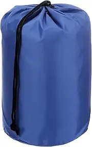 uxcell Stuff Sack, 9 x 16 Inch Waterproof Outdoor Storage Sack Portable Drawstring Dust Flap Bag Lightweight Sleeping Bag for Camping Hiking Travel, Navy Blue