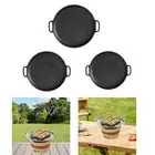 BBQ Grill Pan Griddle Pan with Handles Circular Maifan Stone Coating Portable