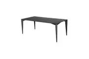 Raimon Furniture Alexandra Modern Rectangular Kitchen Dining Table Ceramic Metal Frame 200cm - Nero