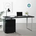 Artiss Office Computer Desk Study Table Home Metal Student Drawer Cabinet Black