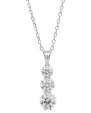 Savvy Cie Silver Pendant Necklace