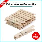 Clothes Pins-500 Pack Laundry Natural Wooden-Spring Loaded Strong 7-Coil