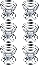 Egg Metal Wire Holder 6Pcs Egg Cup Egg Metal Wire Tray Cup Egg Tray Stainless Steel Soft Boiled Egg Cups Holder Stand