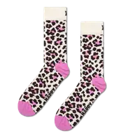 Leo Sock - Fun & Colorful Leopard Print Socks Beige, Brown, Pink