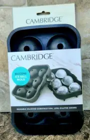 Ice Ball Maker Round Ice Cube Silicone Ice Mold Tray With 1.75" Ball Capacity