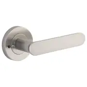 Bronte Lever Round Rose Privacy Kit (Inbuilt Privacy) Satin Nickel