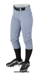 Qty 11 Wilson Women Pro T3 Low Rise Softball Pants. Team Gray Size L. Retail $32