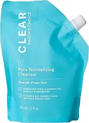 Paula's Choice CLEAR Pore Normalizing Cleanser Refill Pouch, Salicylic Acid Daily Face Wash for Blemishes, Blackheads, Large Pores & Redness, 355mL