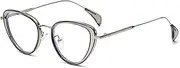 LJCZKA Blue Light Blocking Glasses Women Men Computer Metal Eyeglasses Vintage Cat Eye Frame for Computer Screen Anti Glare Headache Eyes Strain Glasses for Gaming