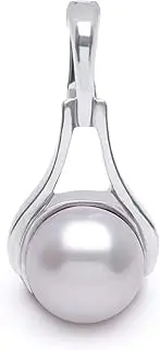 [PearlsOnly] Enhancer 9-10mm AA Quality Freshwater 925 Sterling Silver Cultured Pearl Pendant For Women