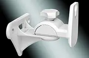 GU8 Speaker Mount 1 Pair Zinc Alloy Universal Surround Speaker Wall Mount Bracket Rotating Speaker Hanger Loading 15kgs (White)