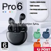 PRO6 Bluetooth 5.0 Wireless Earbuds Noise Cancel Sports Earphones