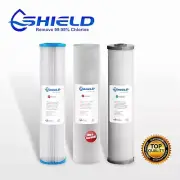 3 Stages 20" x 4.5" Big Blue Whole House Water Filter Replacement Pack 1 Micron