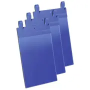 50PK Durable A5 Document Logistic Pockets w/ Fastening Straps Portrait Dark Blue