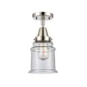 Innovations Canton 1 Light 6" Flush, LED, PN/Seeded - 447-1C-PN-G184-LED