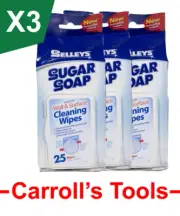 x3 Selleys Sugar Soap Wipes (25pack)