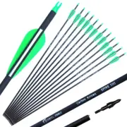 Spine 500 Archery Carbon Arrow for Recurve/Compound Bows Hunting