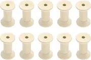 uxcell 25Pcs Wooden Bobbins, 1.18" x 1.89"(WxH) Unfinished Wooden Spools Wire Weaving Bobbins Empty Thread Spools for Crafts DIY Art Embroidery Sewing Thread Twine, Wood Color