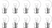 10 x 25W Clear Fancy Round Light Globes Bulbs Lamps Bayonet Cap BC B22 Warm White