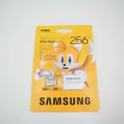 New Samsung SEGA Sonic PRO Plus 256GB MicroSD Card - ONE DAY SHIPPING