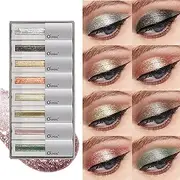 Liquid Eyeshadow Set, Multichrome Eyeshadows, Glitter Eyeshadow Set, Shimmer Eye Shadow, Intense Color Eyeshadow, Shiny Eye Makeup, 8 Colors Eyeshadow, Glitter Eyeshadow Set, for Women