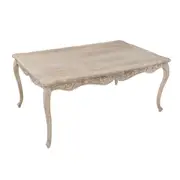 Dining Table Oak Wood Plywood Veneer White Washed Finish in large Size