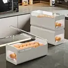 Egg Holder for Fridge Rolling Egg Container 28 Large Capacity Egg Holder Storage
