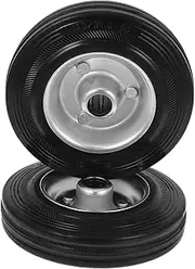 Parliky 2pcs Shopping Cart Casters Collapsible Cart Caster Wheels Foldable Dolly Folding Shopping Cart Collapsible Wagon Trolley Go Cart Wagons Tricycle Wheels Replacement Black Rubber