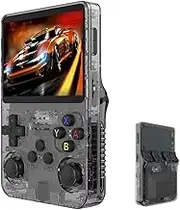 Retro Handheld Game Console R36s - 3.5 Inch, Air Version, Dual 3D Joysticks, Multiple Open-Source Linux Systems, Black