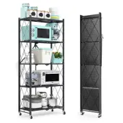 5-Tier Storage Shelving Unit, Metal Shelf 27.9"X13.4"X62.5, No Assemble Required