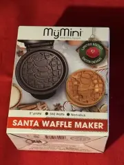 My Mini Santa Waffle Maker, 5" Plate, Non Stick, Red, Brand New!