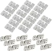 Ymaiss 36Packs Stainless Steel Flush Mount Bracket, Interlocking Photo Frame Hook 54x30mm Heavy Duty Picture Hangers, Z Clip Bracket, Furniture Connector for Photo Mirrors Wall Mount Hardware