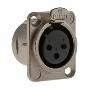 2x Neutrik XLR CONNECTOR 16A 3-Ways, Panel Mount, Bronze Contact, Straight