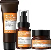 Skin Care Sets, Snail Mucin Skincare 3PCS, 97.5% Pure Snail Slime Extract Moisturizer, Serum, Face Wash Cleanser, for Moisturizing Repairing, Skin Care Routine Kit for Women, Gifts Sets