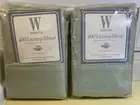 2 Vintage New Wamsutta Egyptian Luxury Blend 400 Ct Twin Flat Sheets Sage Green
