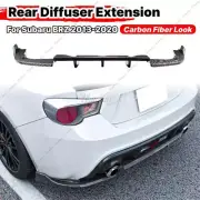 Carbon Fiber Style Add-On Rear Diffuser Extension For Subaru BRZ 2013-2020