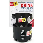 Veebee 14cm Universal Drink Bottle/Cups/Cans Holder for Strollers/Prams Black