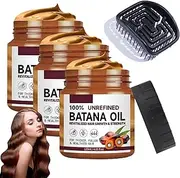Batana Oil Hair Treatment,120ml Batana Oil For Hair Growth Dr Sebi Organic,Batana Oil Organic, Treatment Conditioner Leave in Botanical Extracts & Vitamins (3 Pcs)