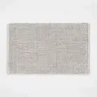 Threshold 20"x32" Spacedye Gray Allover Woven Detailing Cotton Bath Rug