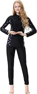 [Generic] Muslim Swimming Costume Women Girls, 2 Pieces Long Sleeve Modest Swimwear Burkini