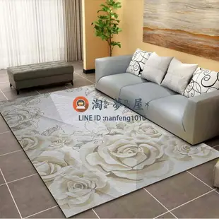 長方形地墊 簡約地毯北歐滿鋪可愛現代門墊沙發地毯臥室床邊毯淘夢屋