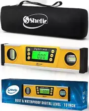 Precision Magnetic Digital Level - 10 Inch with LCD Display & Slope Measurement