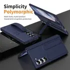 For Samsung Galaxy Z Fold 6 5 4 3 Anti-Drop Hinge Case with Strap & Kickstan