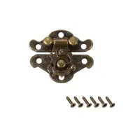 10 Sets Wood Case Chest Box Rectangle Clasp Closure Hasp Latches 28 x 23mm