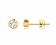 Diamond Stud Earrings with 0.30ct Diamonds in 18K Yellow Gold - 18YBE30